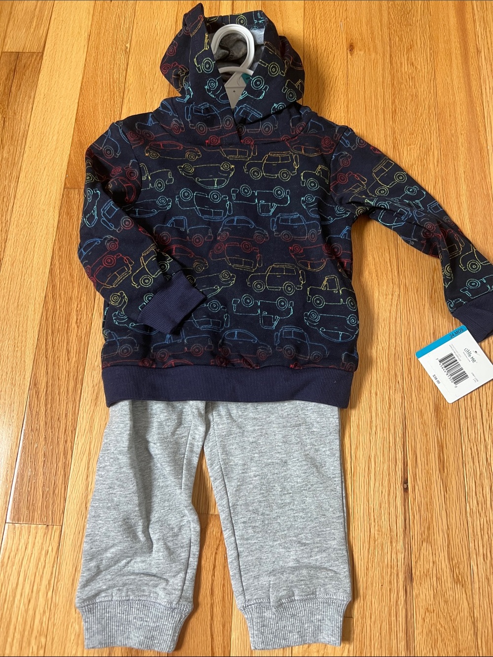 NWT Little Me Car Sweatshirt Set